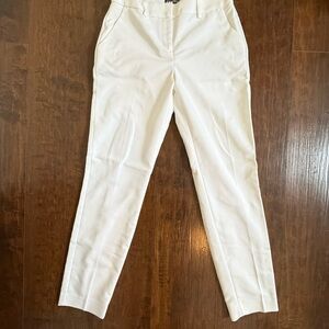 Express Columnist Ankle Mid-Rise White Pants